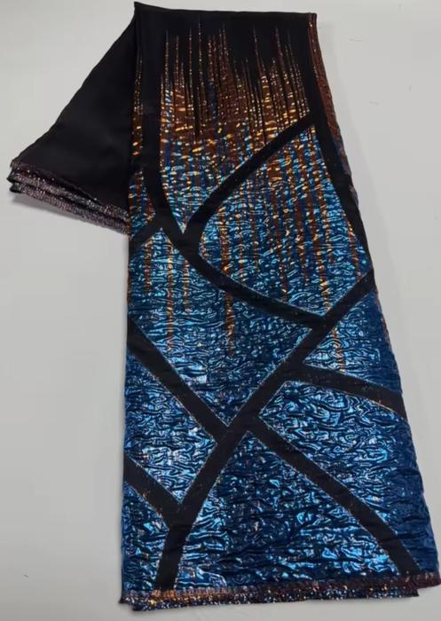 Tissu en dentelle et paillettes broderie