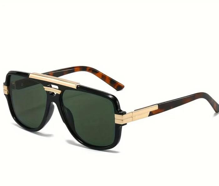 Lunettes de mode double branche bordure d"oré