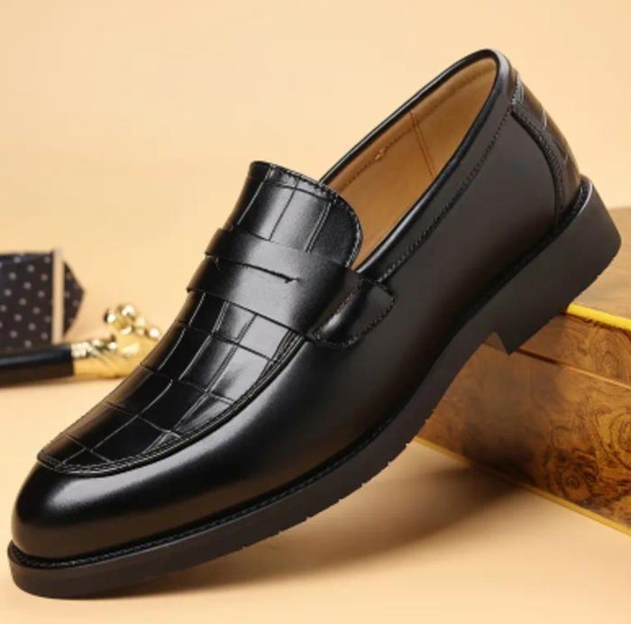Mocassin noir pour hommes élégante décontracté