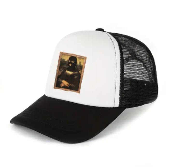 Casquette de base-ball imprimé mona lisa