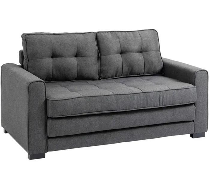 Canapé convertible 2 place, Canapé-Lit avec dossier capitonné, coussin et matelas souple