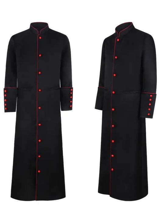 Costume cosplay vintage médiéval prêtre Renaissance 100% coton