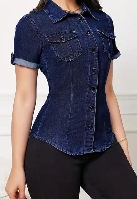 Chemise en jean cintrée
