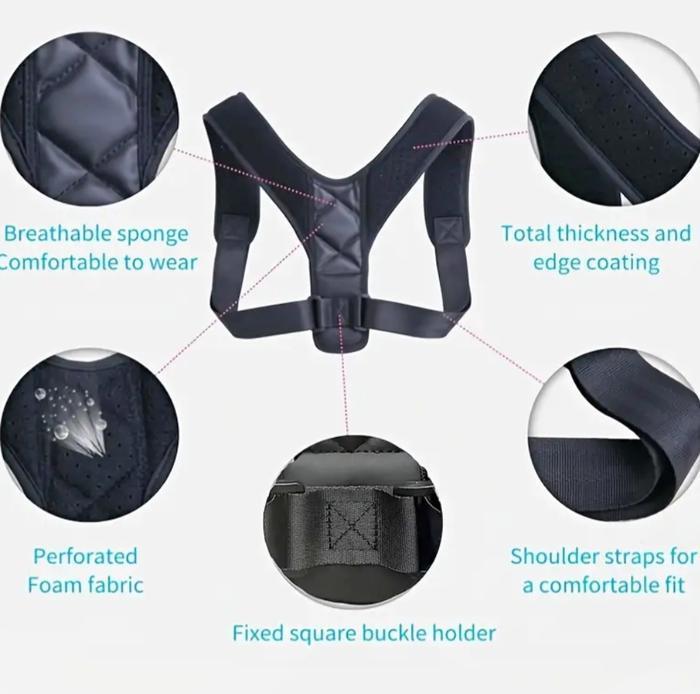 Ceinture de soutien dorsale réglable et invisible pour homme et femme