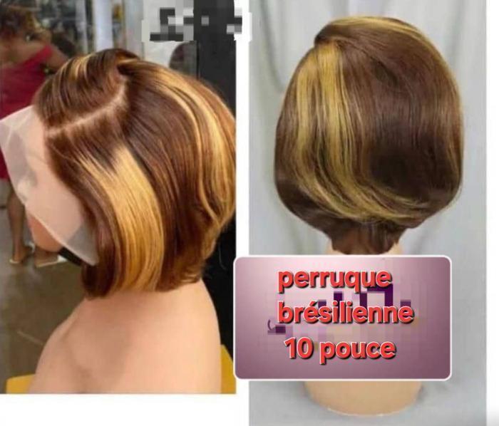 Perruque brésilienne 10 pouce coloré
