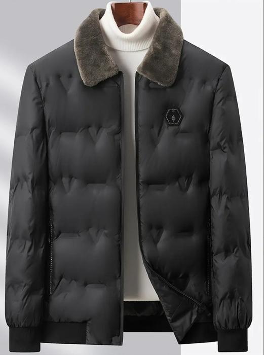 Veste homme confortable et élégante avec col fourrure